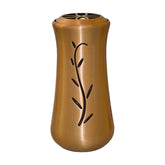 Vaso da fiori monumentale in ottone, 31 x 14,5 cm